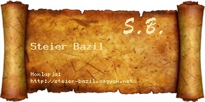 Steier Bazil névjegykártya